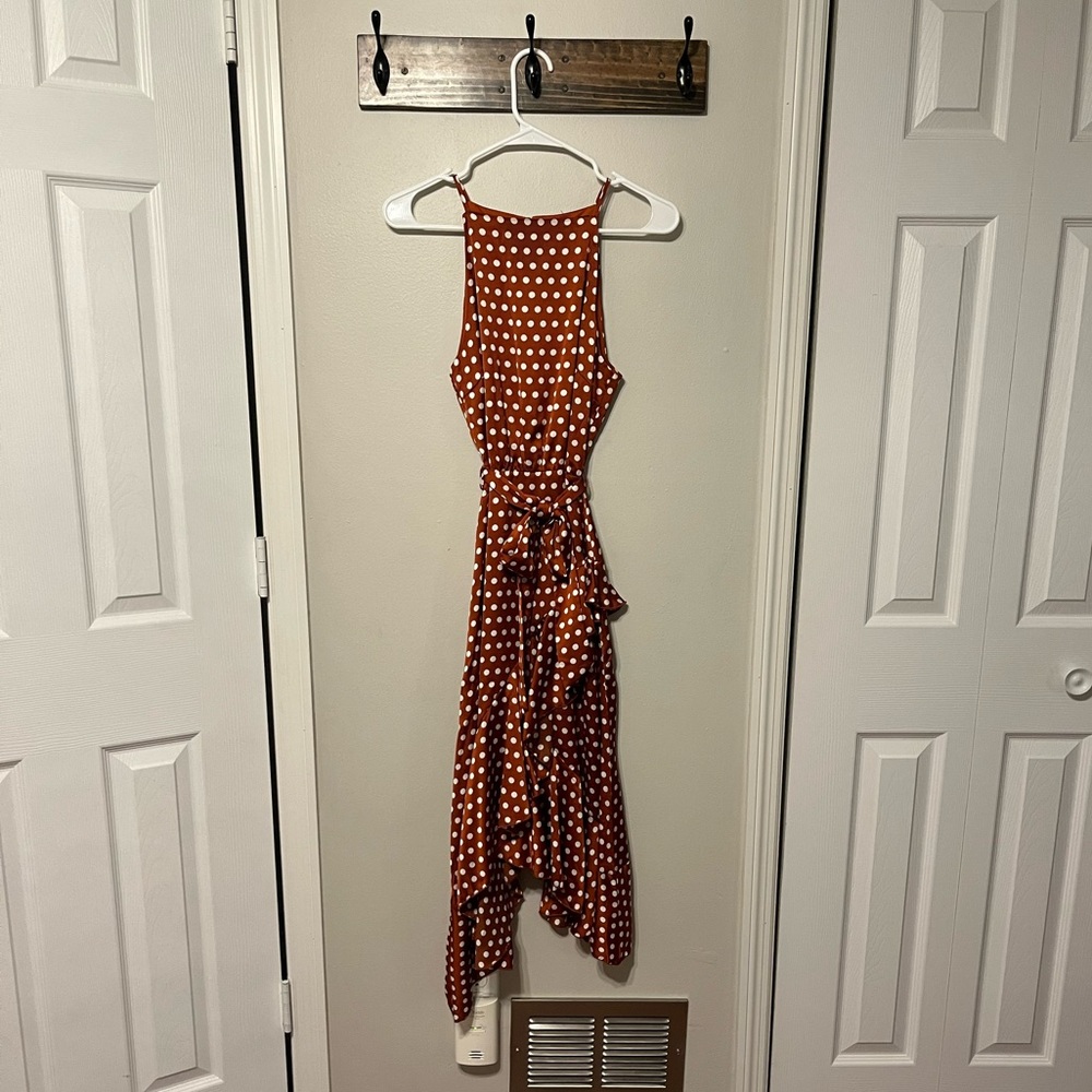 Boohoo Midi polka dot tank dress